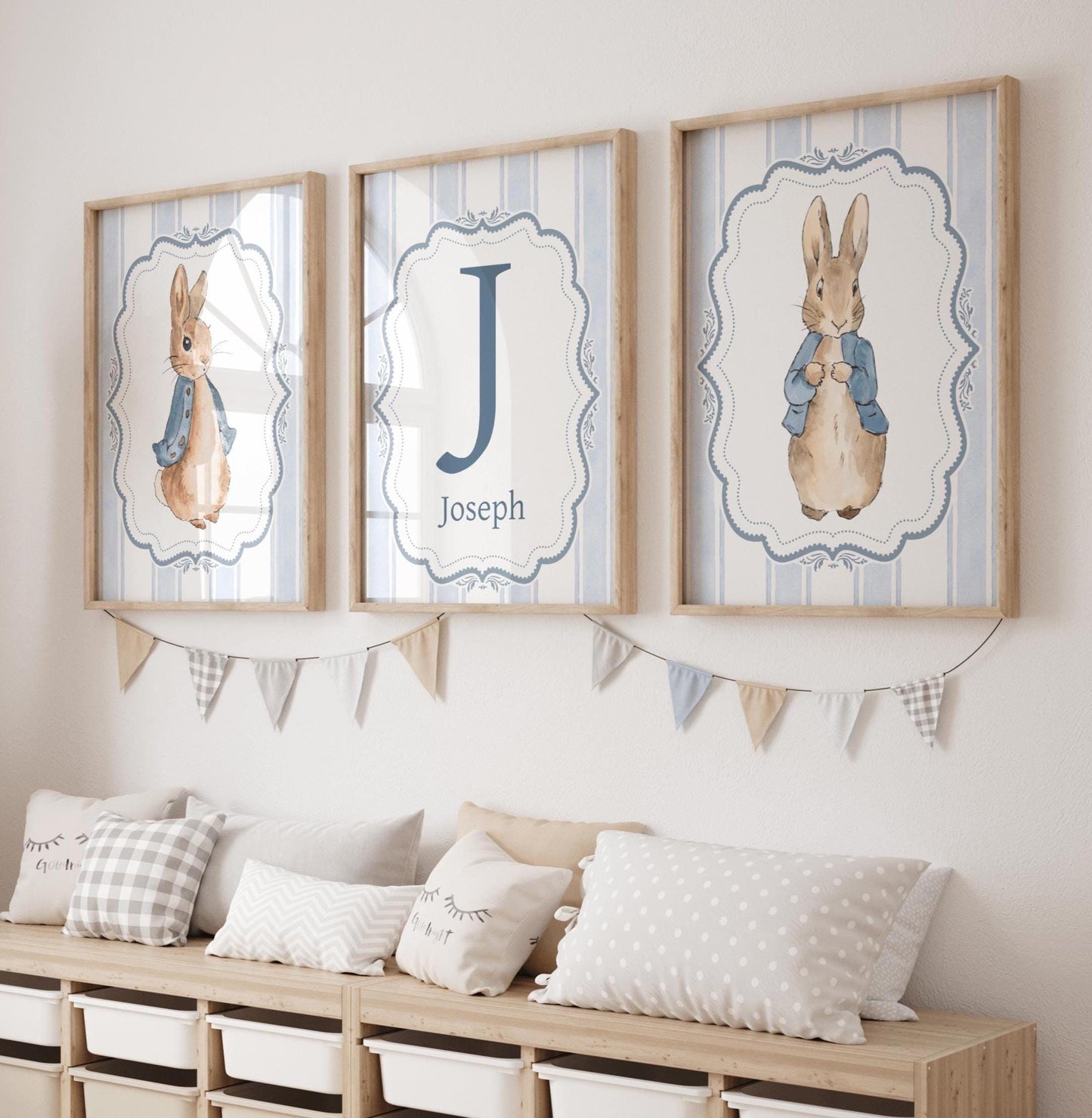 3x Peter Rabbit Nursery Prints