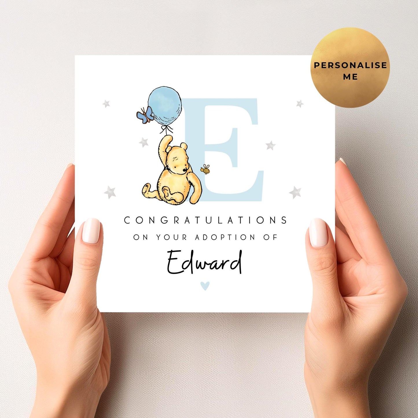 Winnie The Pooh Adoption Day Card For Little Boy
