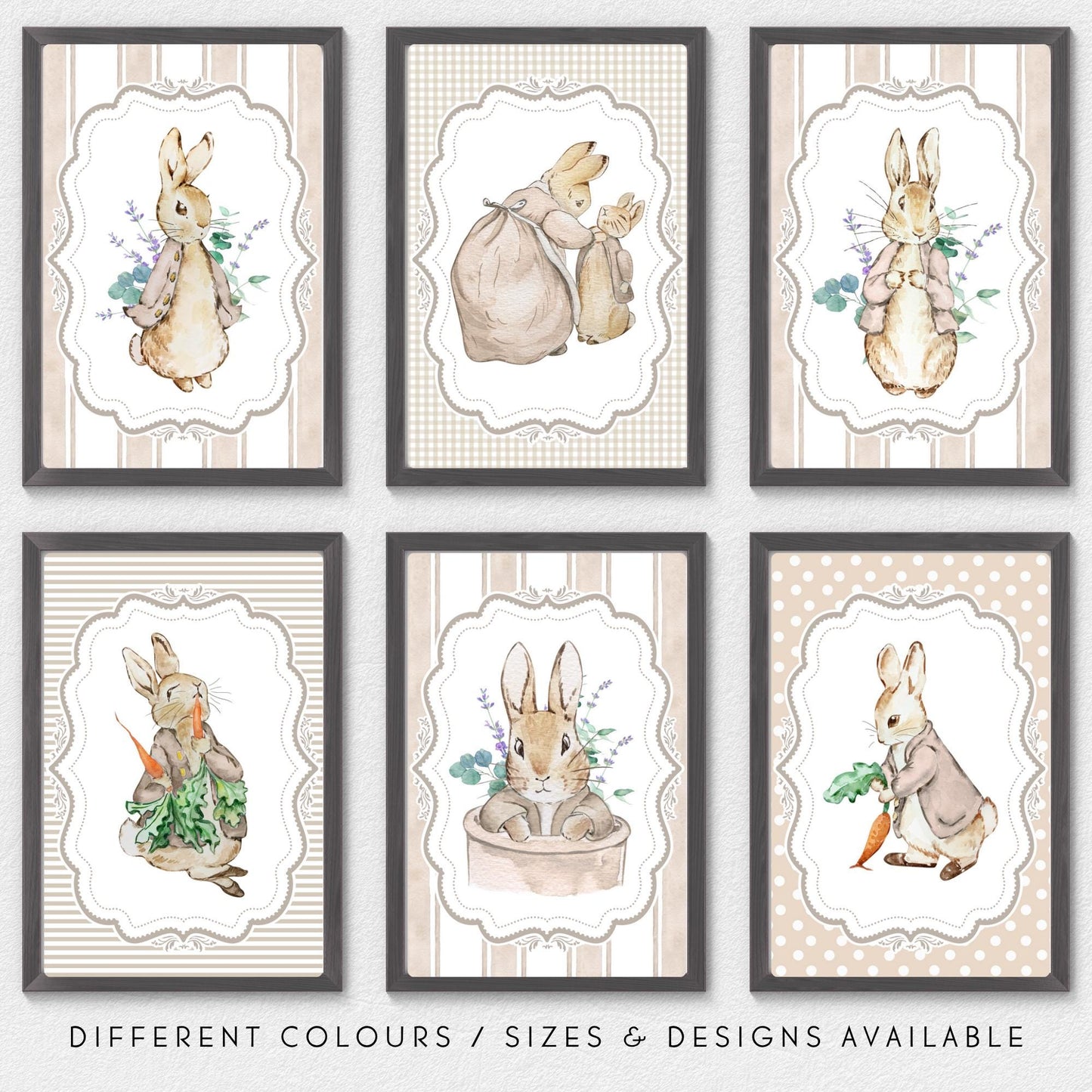 6x Peter Rabbit Nursery Prints