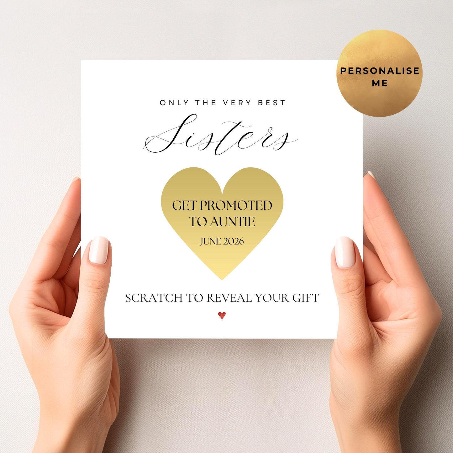 Pregnancy Announcement Scratch Card For Auntie To Be