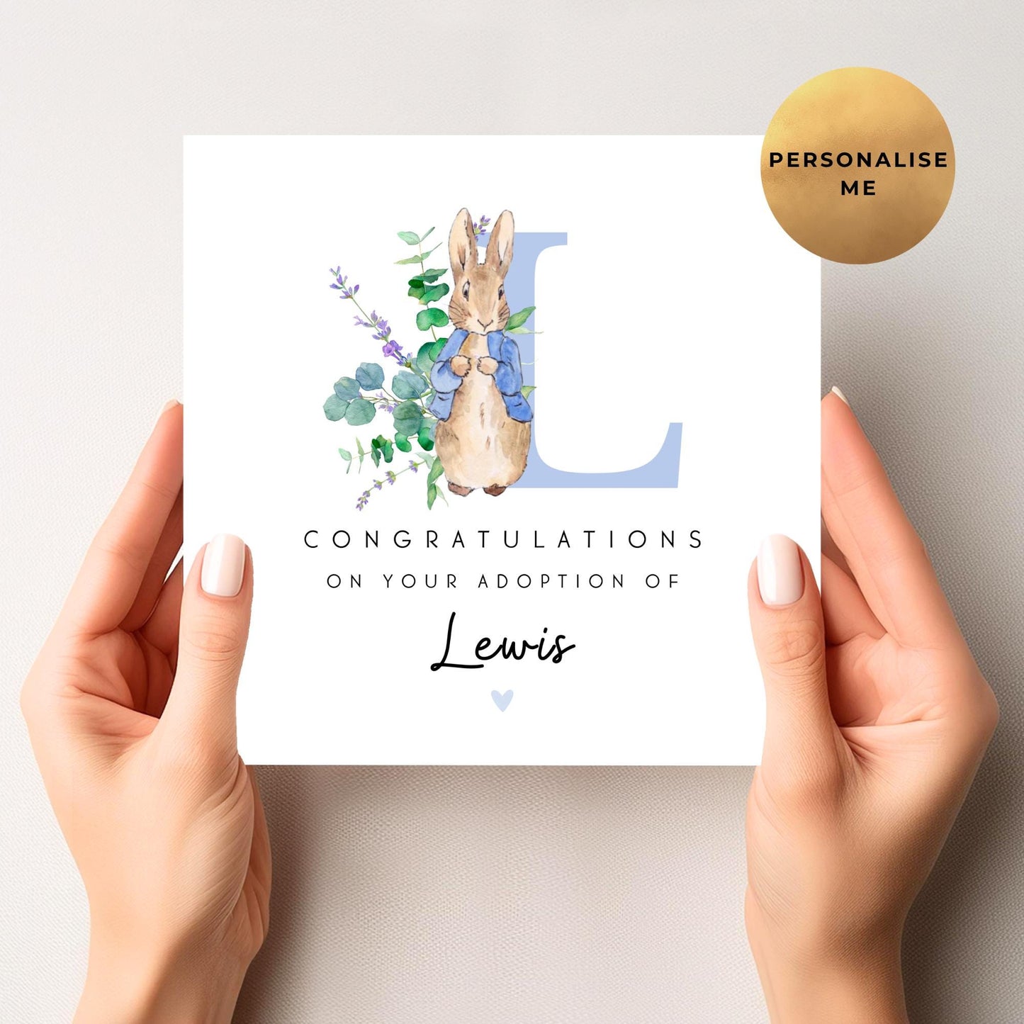 Peter Rabbit Adoption Day Card For Little Boy