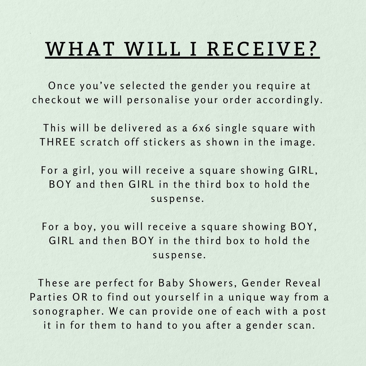 Gender Reveal Scratch Card