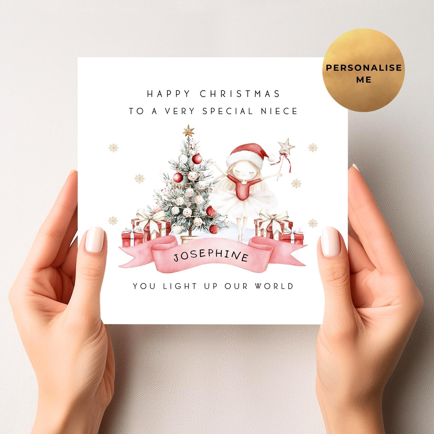 Ballerina Christmas Card