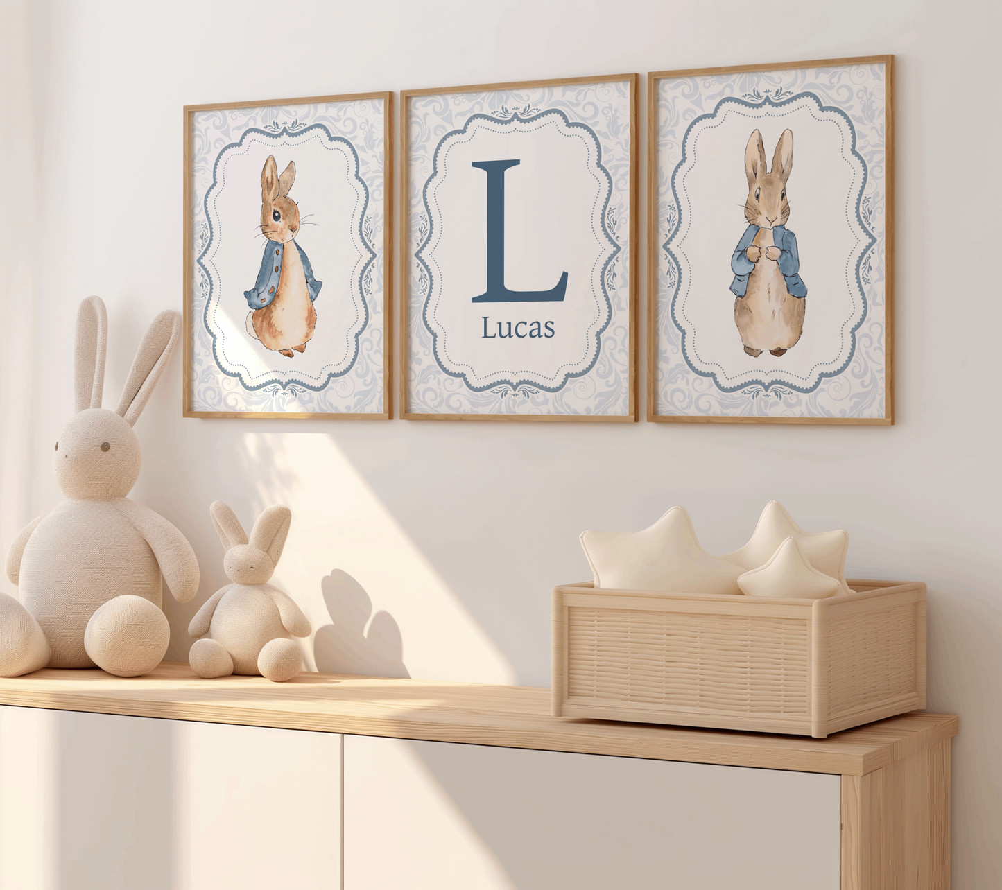 3x Peter Rabbit Vintage Nursery Prints