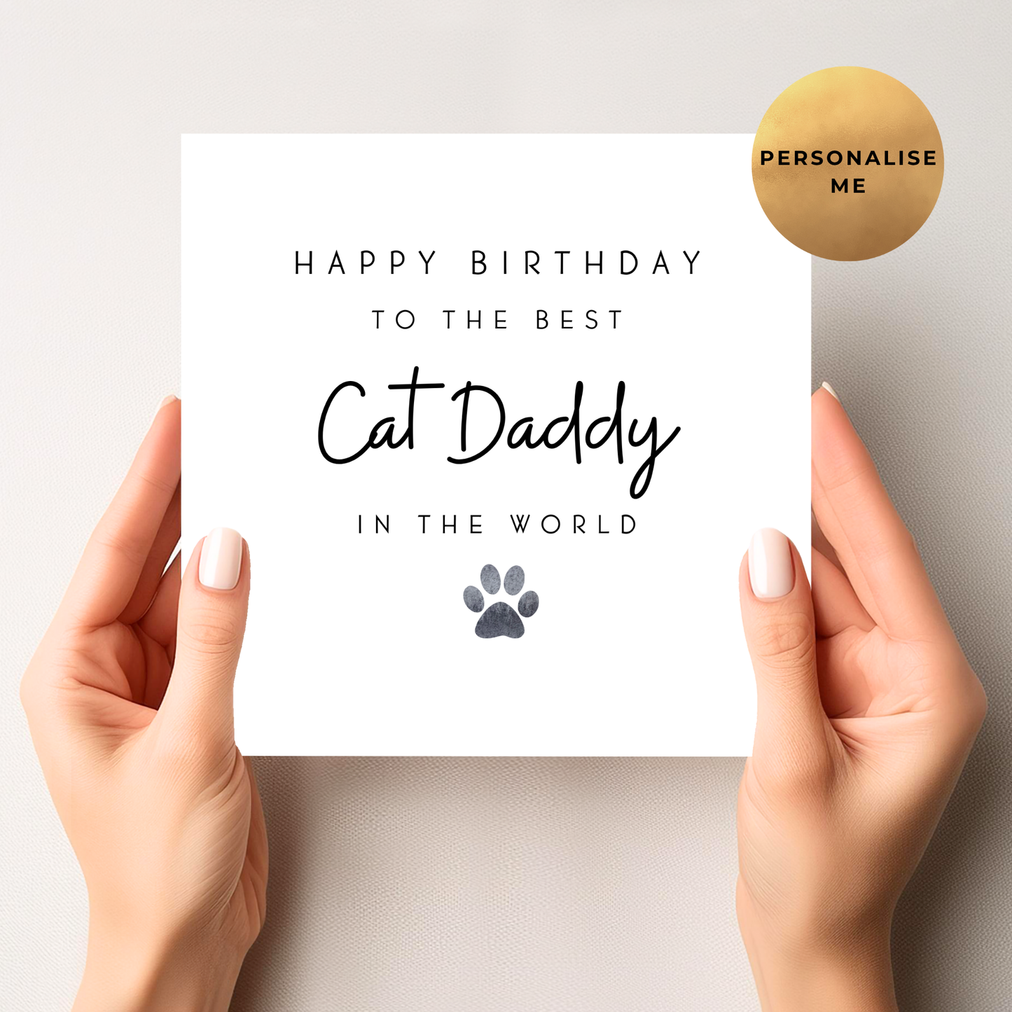 Birthday Card From The Cat To Dad