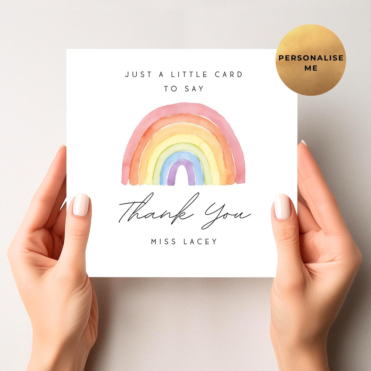 Personalised Teacher Thank You Card