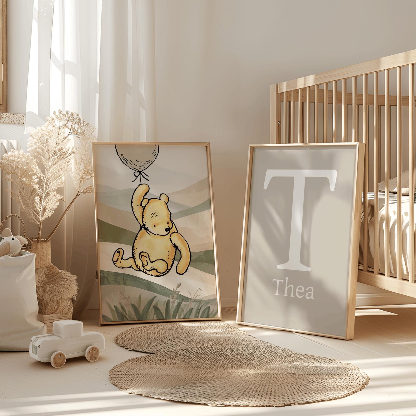 2x Winnie The Pooh Nursery Prints