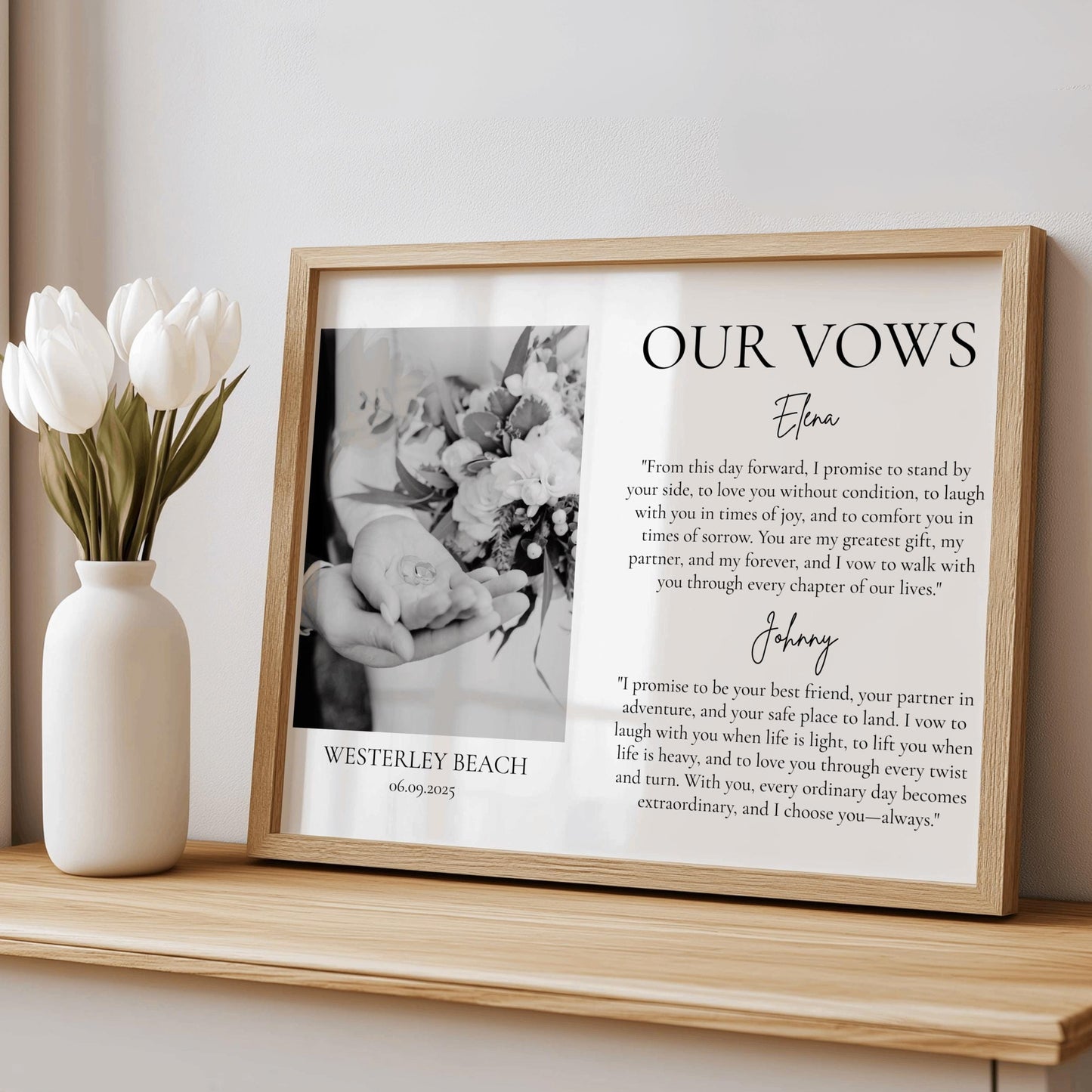 Wedding Vows Photo Print