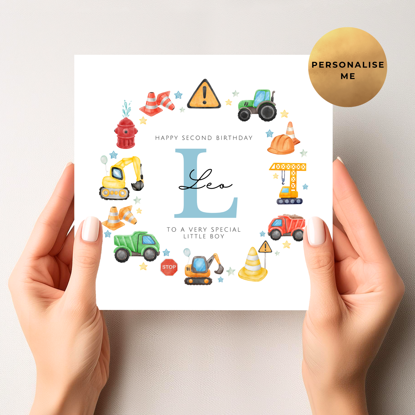 Construction Birthday Card