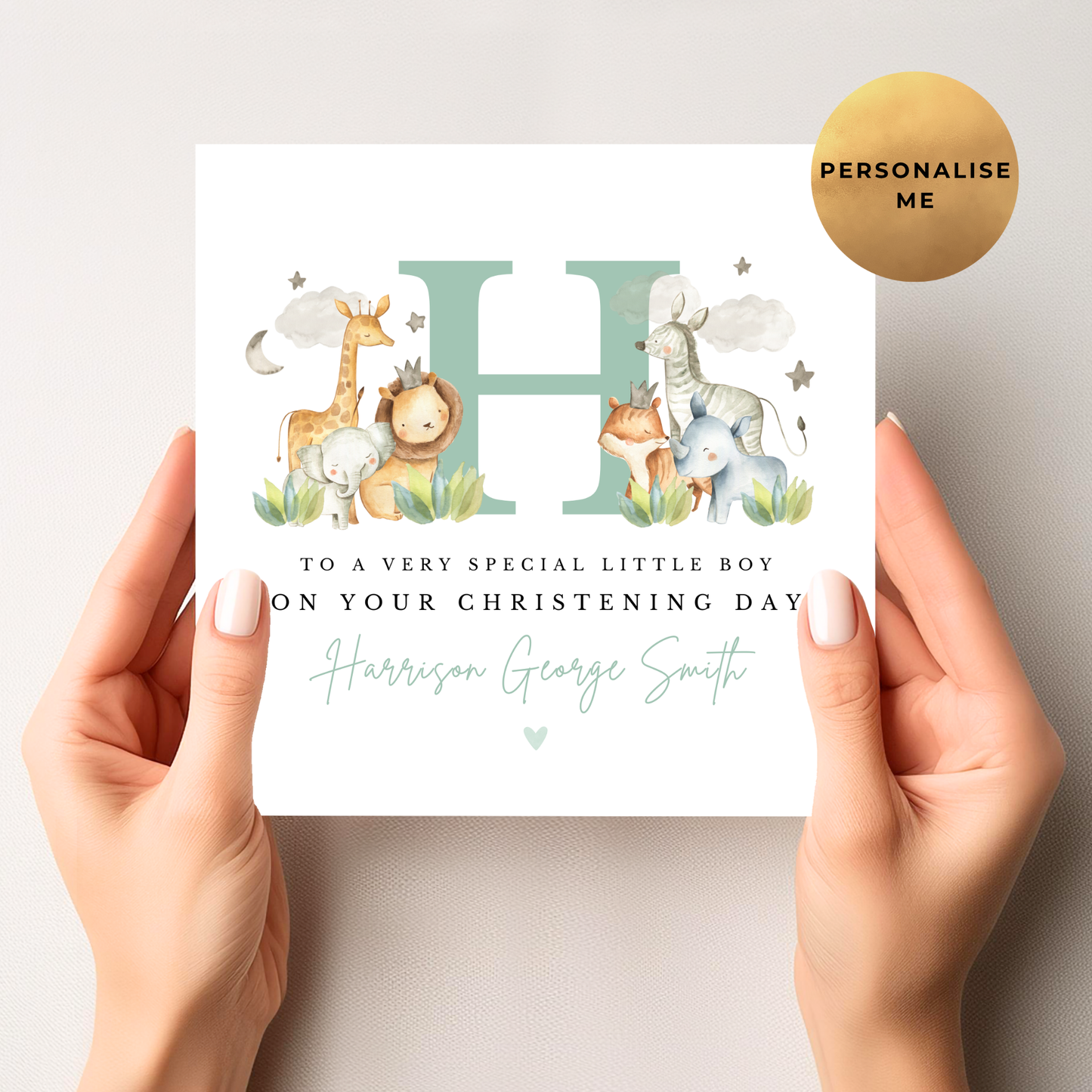 Unisex Safari Religious Occasion Card