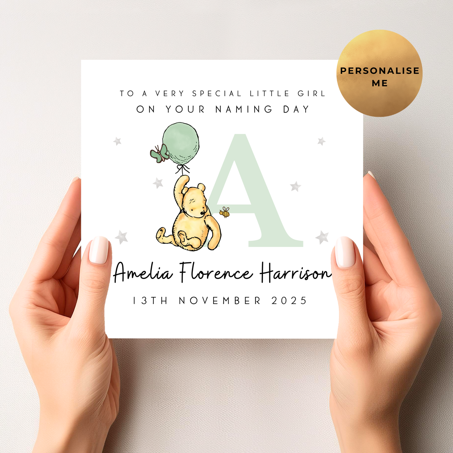 Winnie The Pooh Unisex Religious Occasion Card