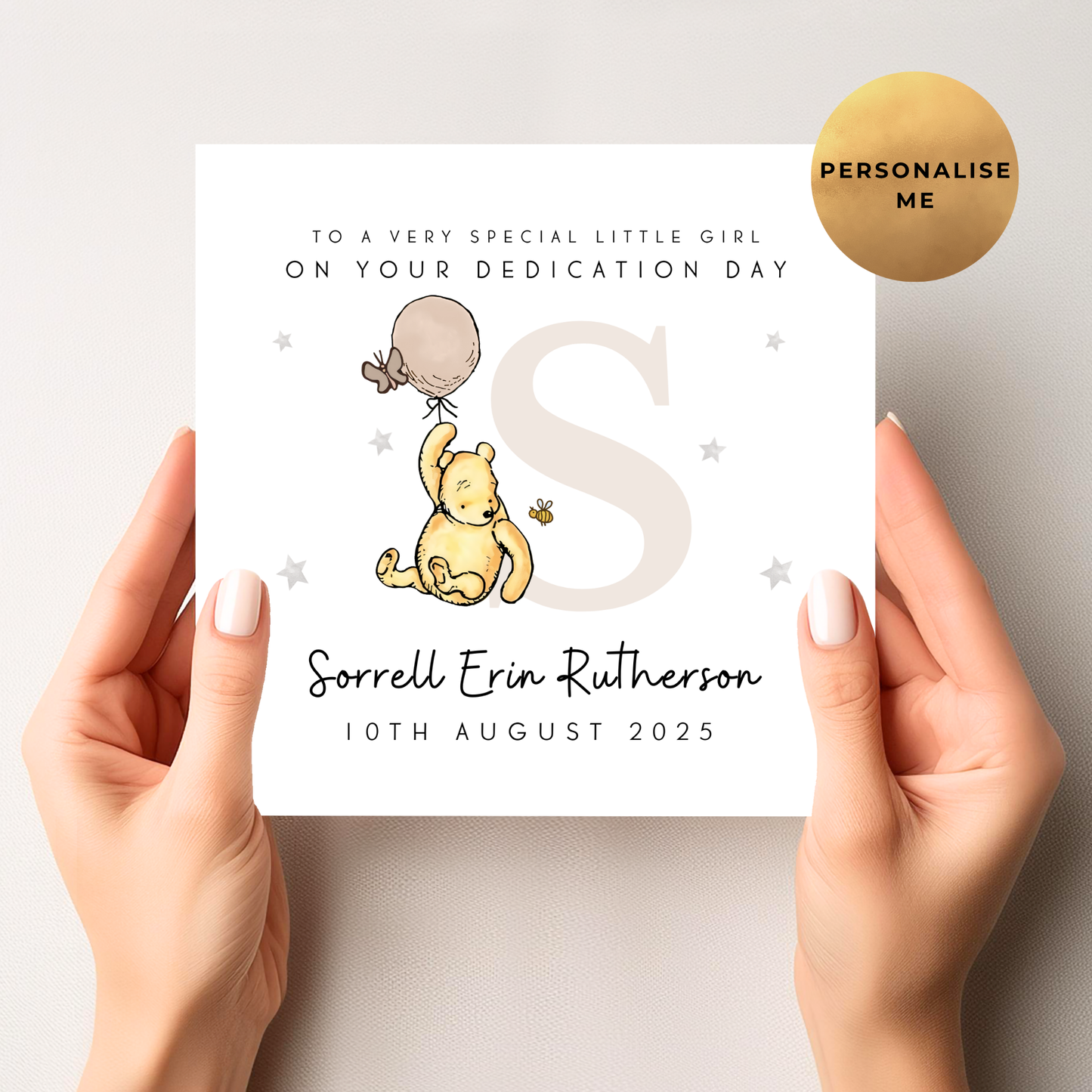 Winnie The Pooh Unisex Religious Occasion Card