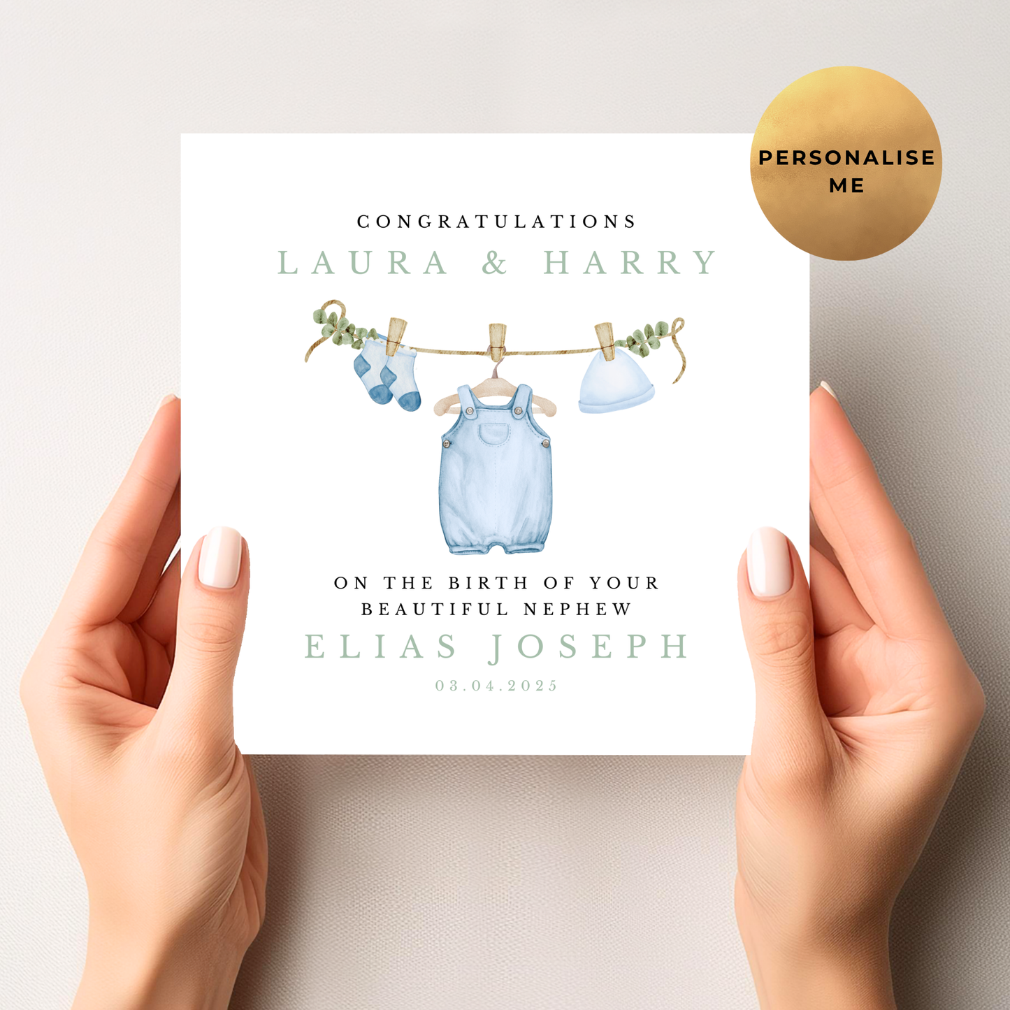 New Baby Boy Congratulations Card