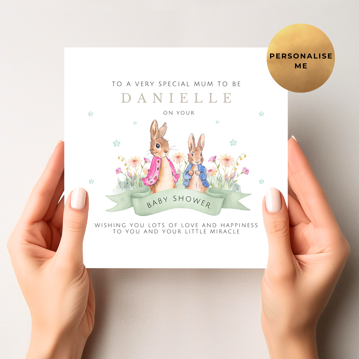 Peter Rabbit Baby Shower Card For Boy Mum