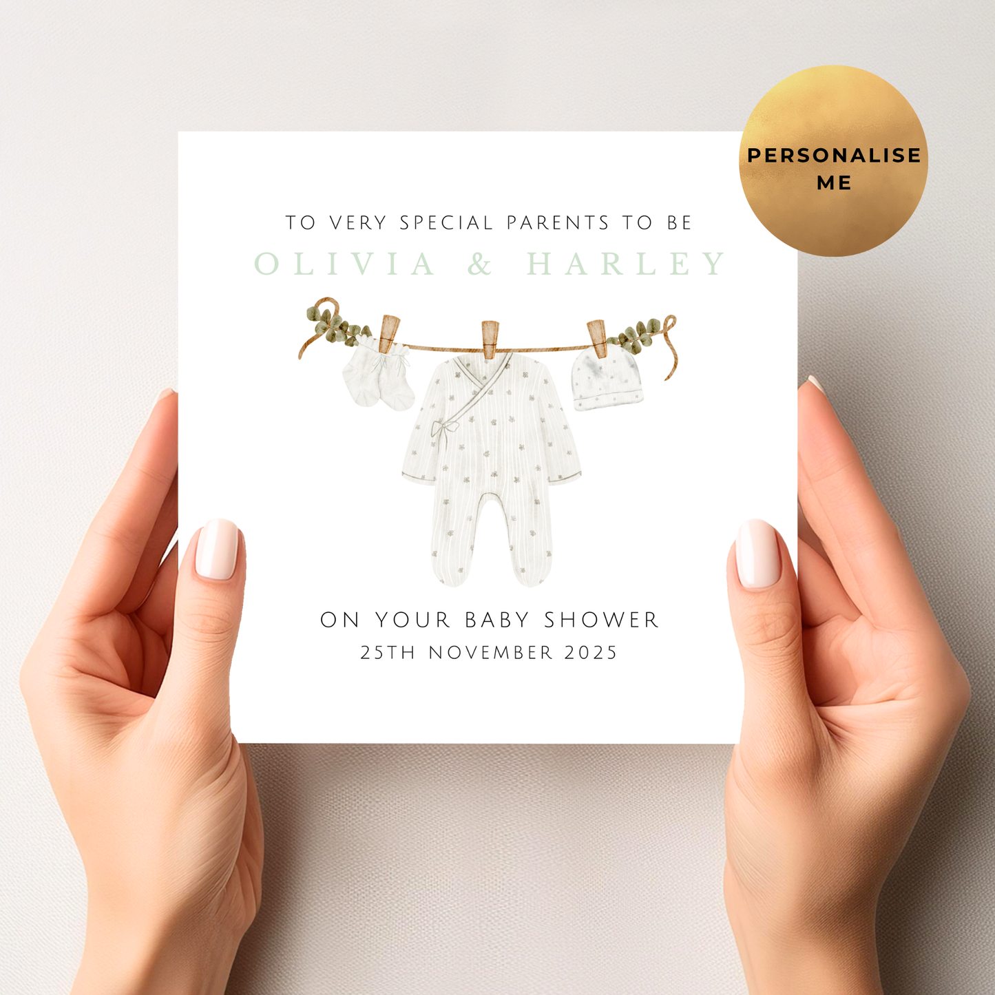 Gender Neutral Baby Shower Card For Mummy To Be