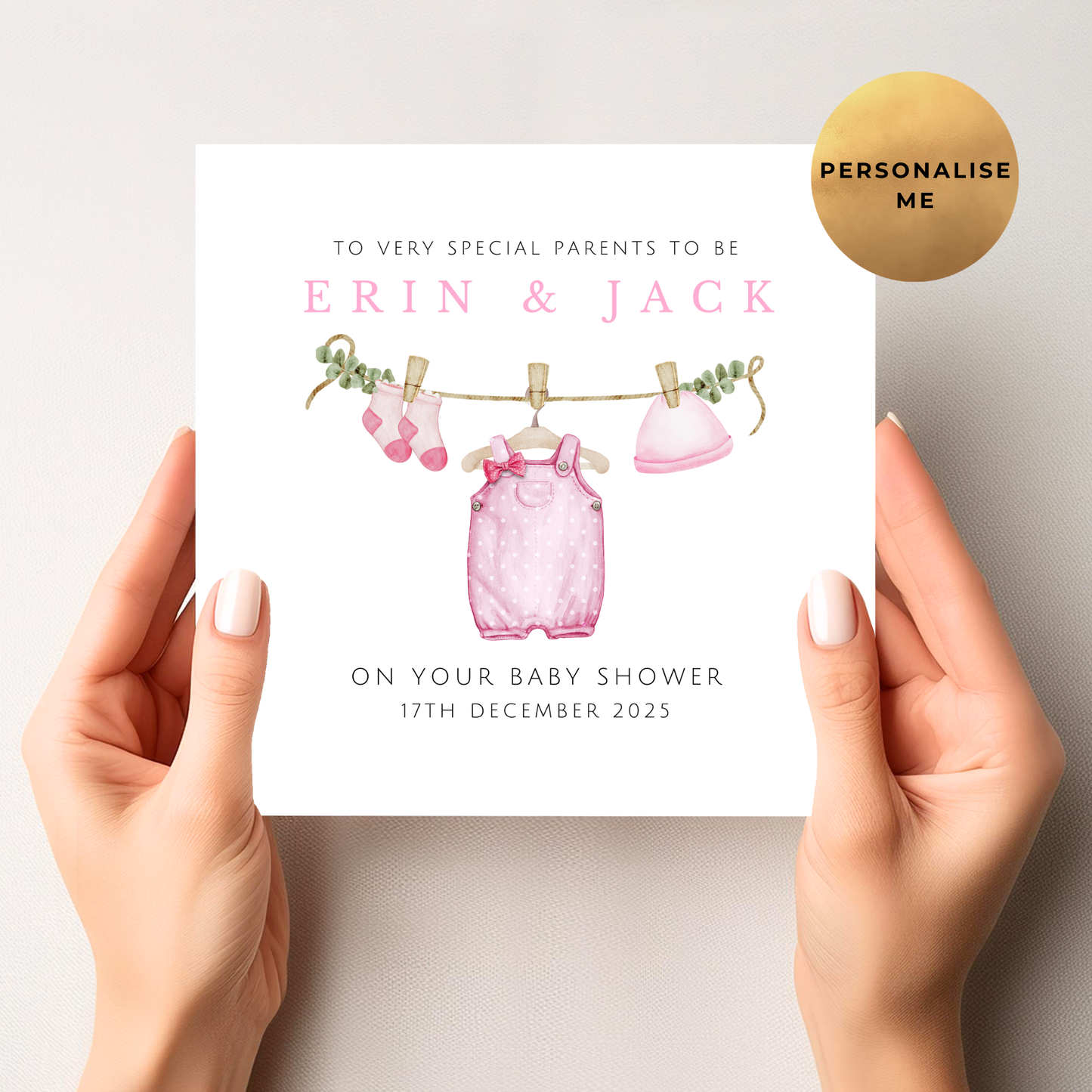 Baby Shower Card For Girl Mum