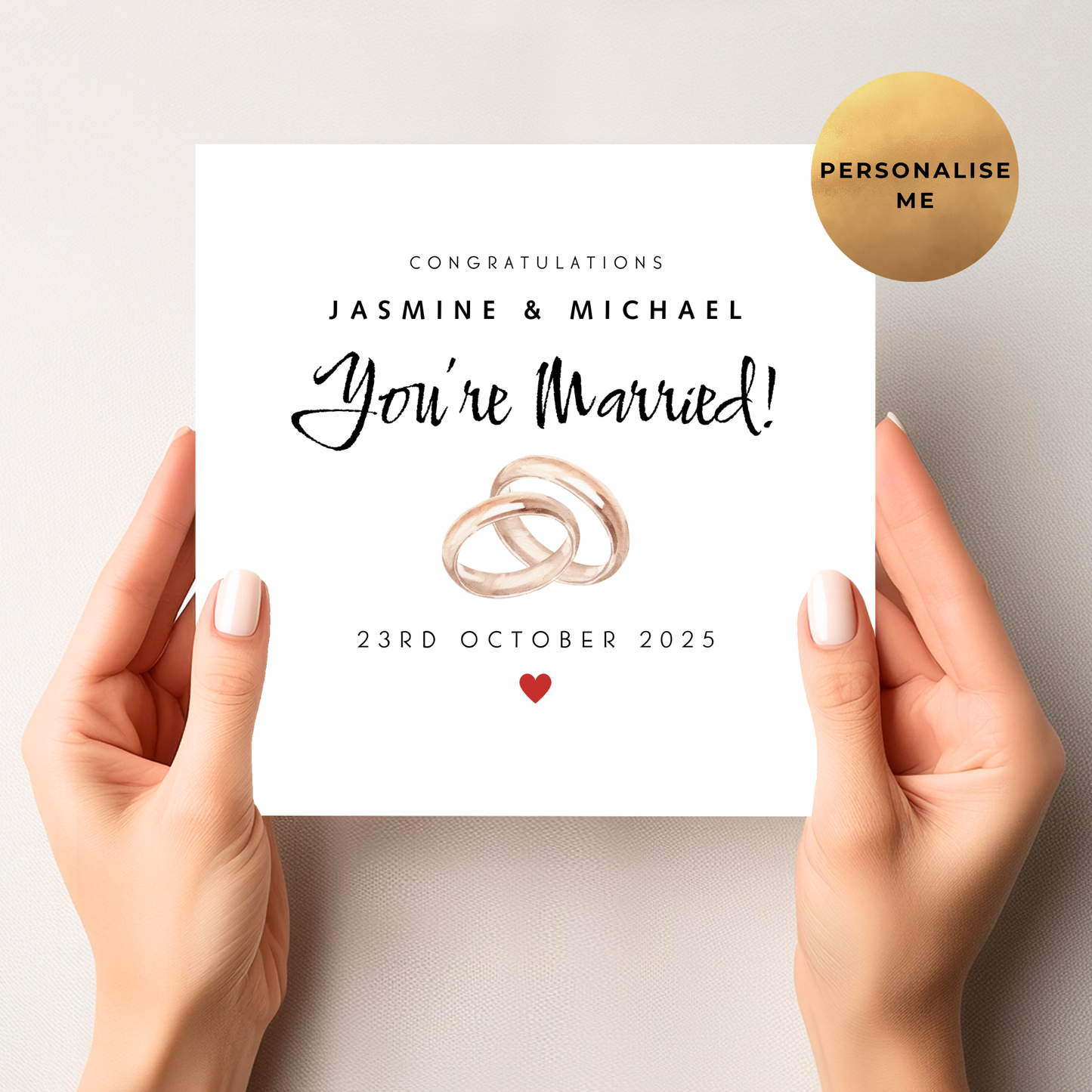 Simple You're Married Card