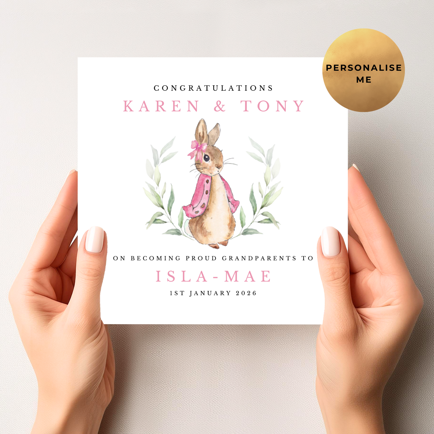 Peter Rabbit - Congratulations On Becoming New Grandparents Card
