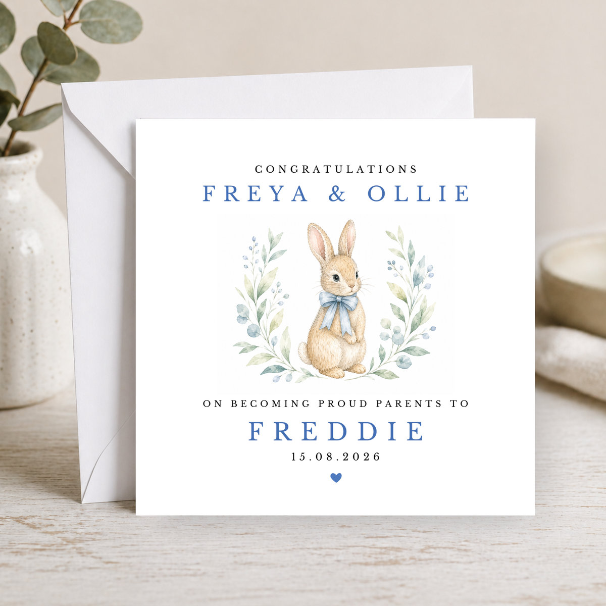 Bunny Rabbit Congratulations On Becoming New Parents Card