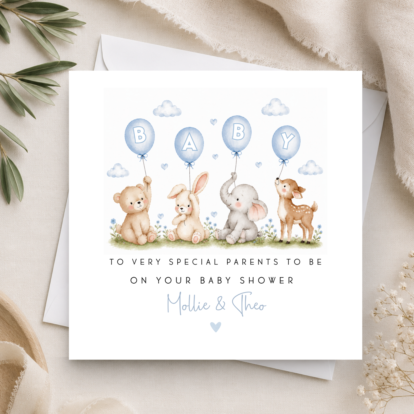 Baby Shower Card For Baby Boy Parents