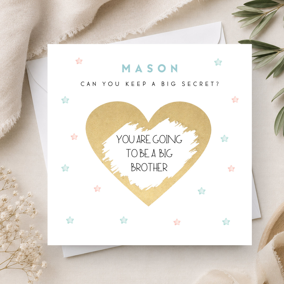 Pregnancy Reveal Scratch Card For Big Brother!