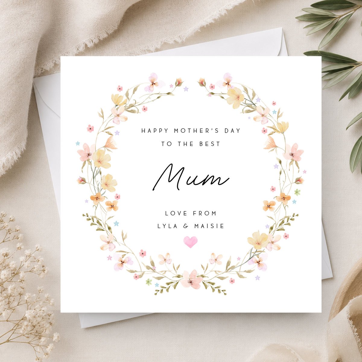 Floral Mother's Day Card For Mum
