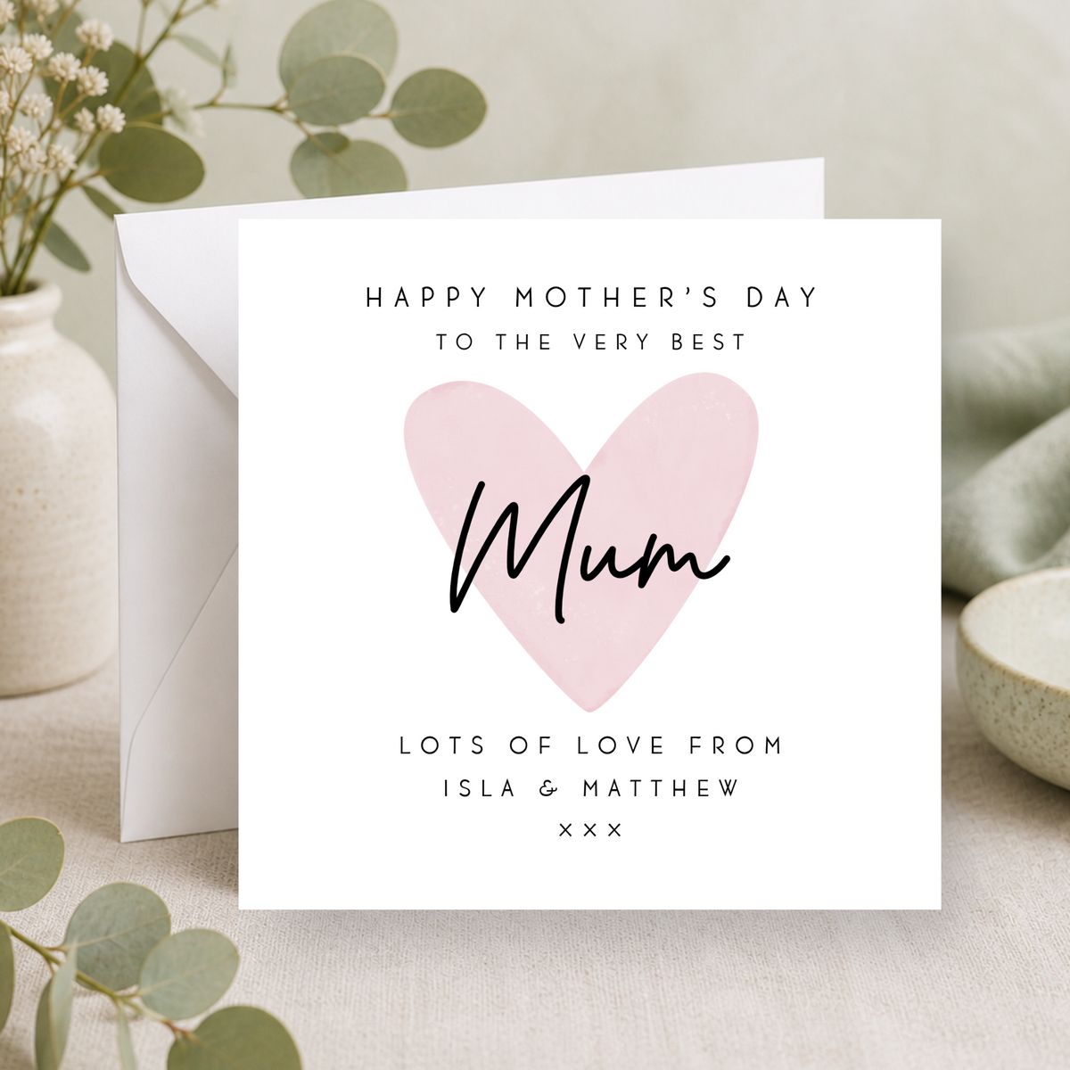 Heart Mother's Day Card For Mum