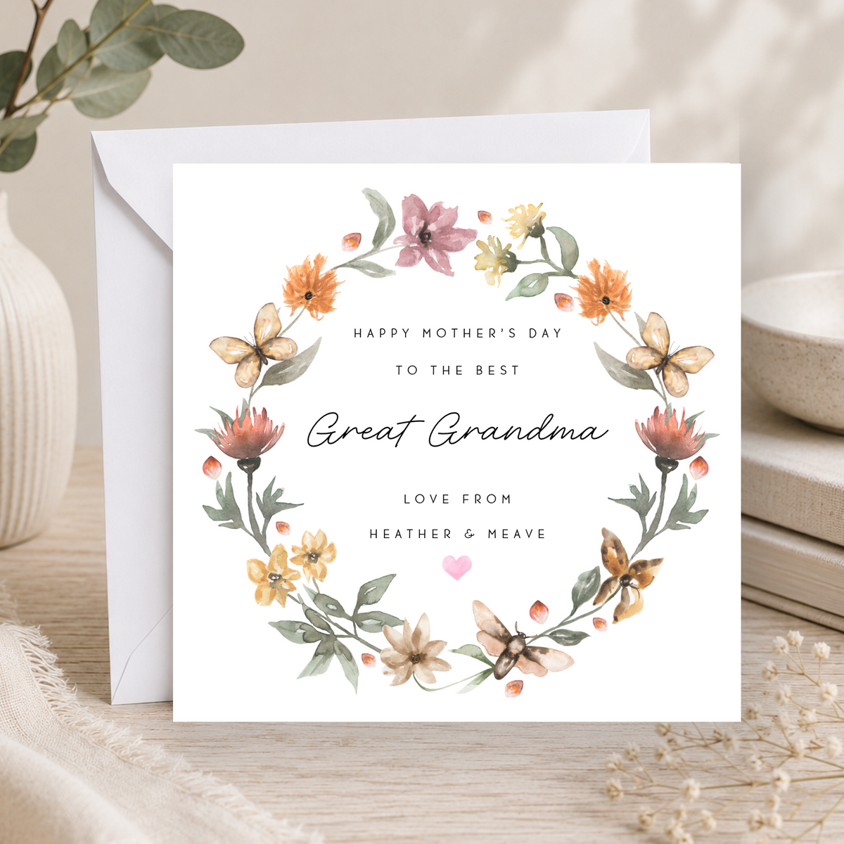 Floral Mother's Day Card for Great Grandma