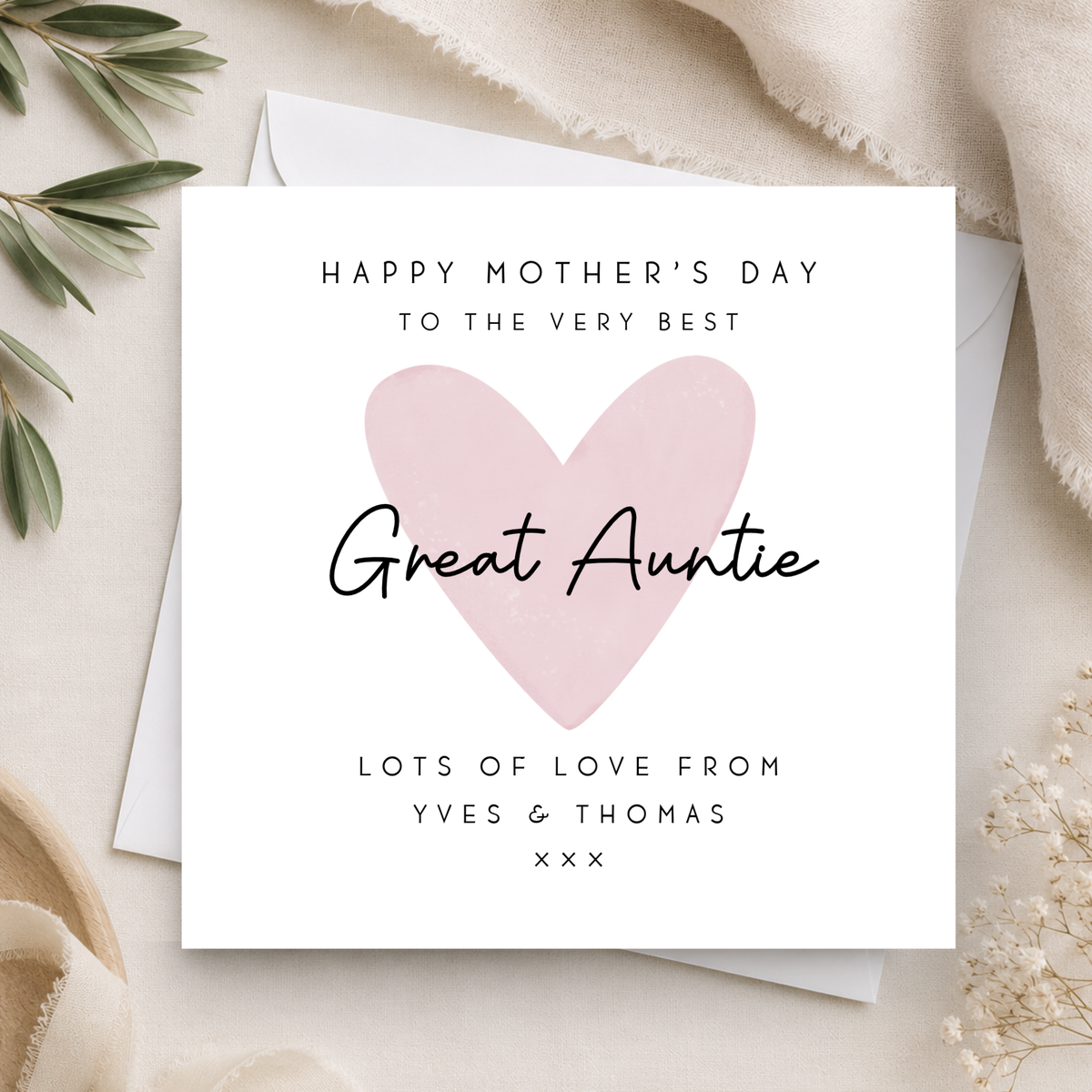 Mother's Day Card For Great Auntie