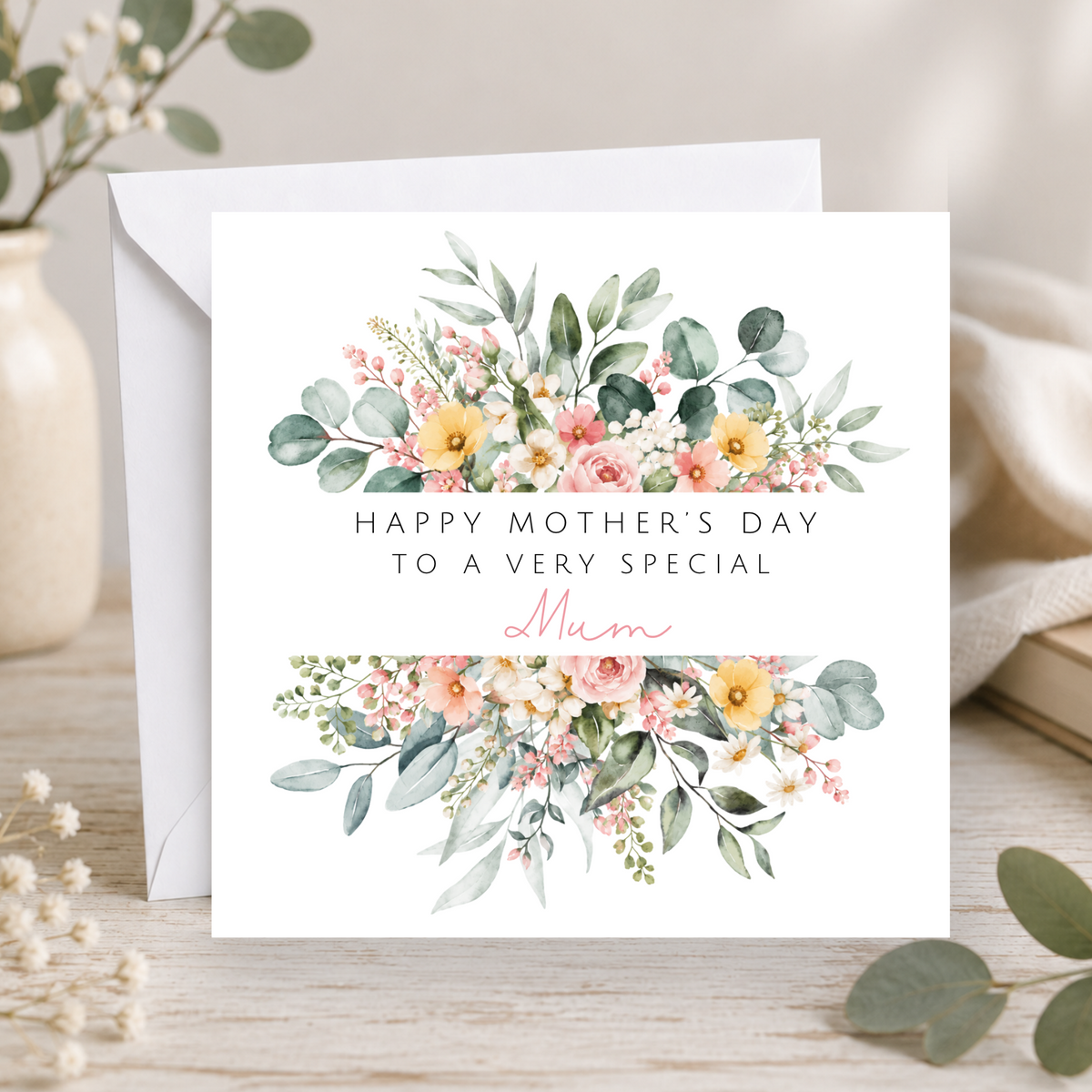 Floral Mother's Day Card For Mum