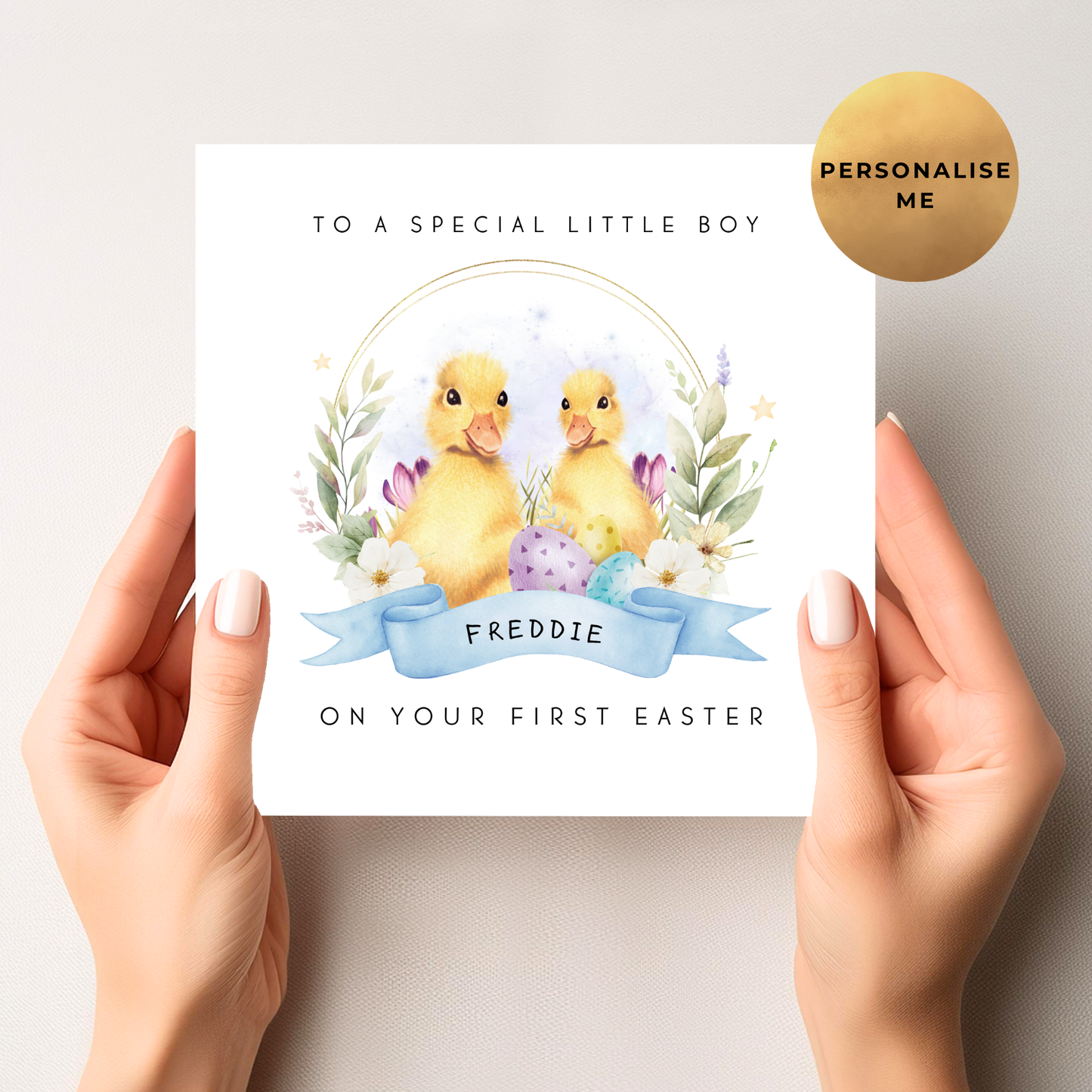 Duckling First Easter Card For Little Boy