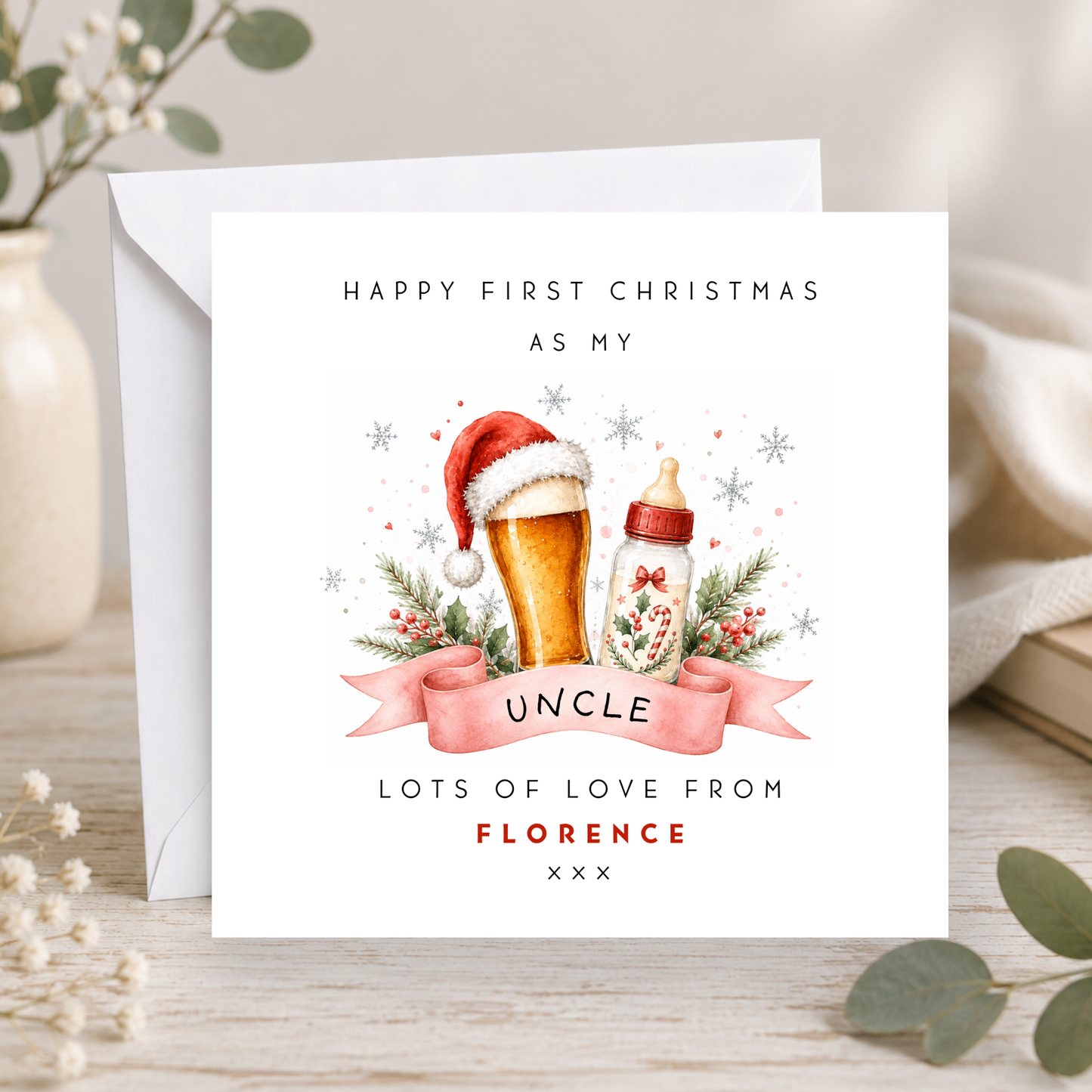 First Christmas As My Uncle Card