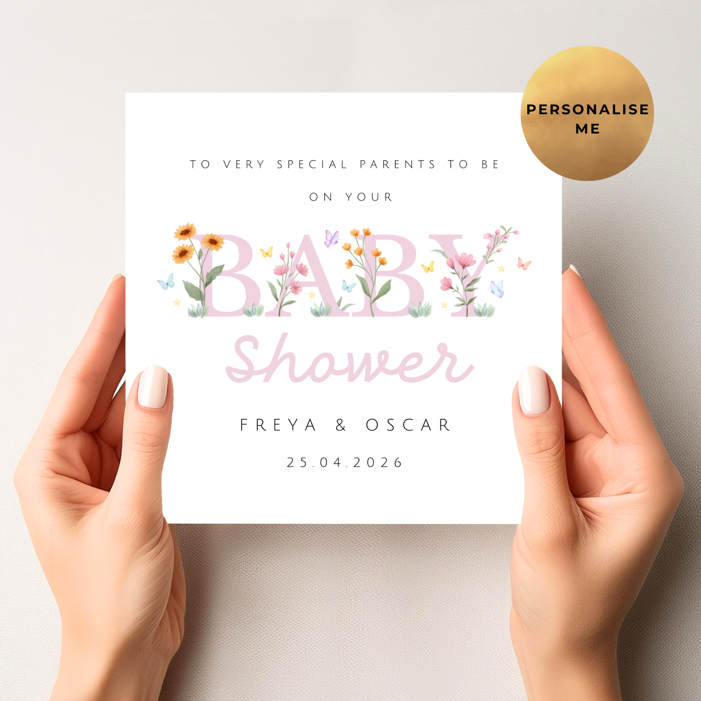 Baby Shower Card For Baby Girl Parents