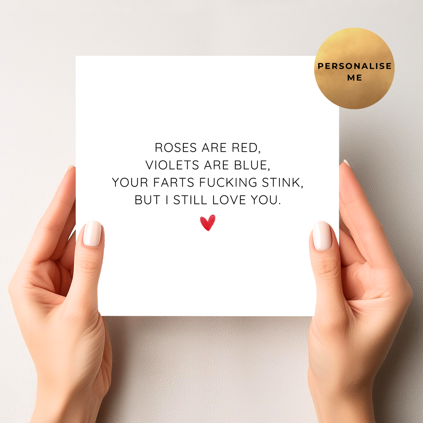 Rude Valentines Day Card (Farts Stink)