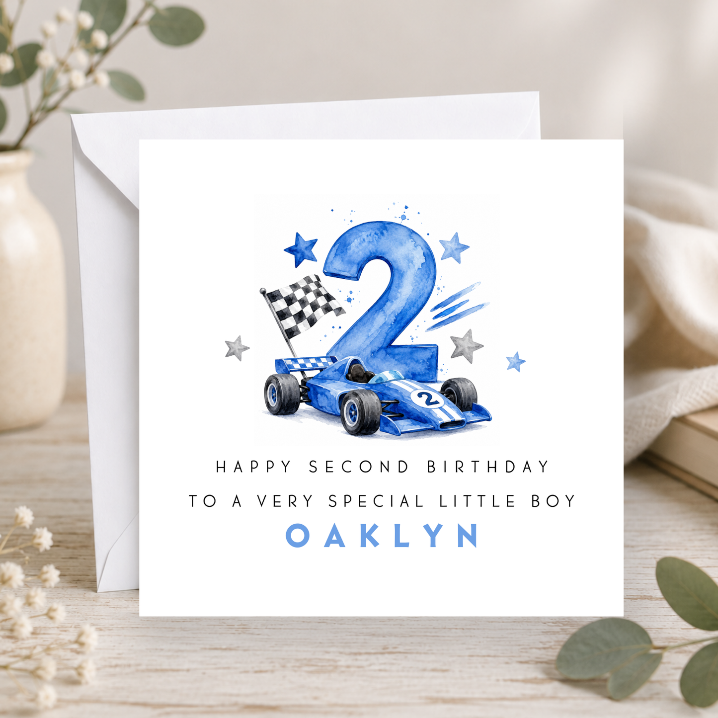 Car 2nd Birthday Card