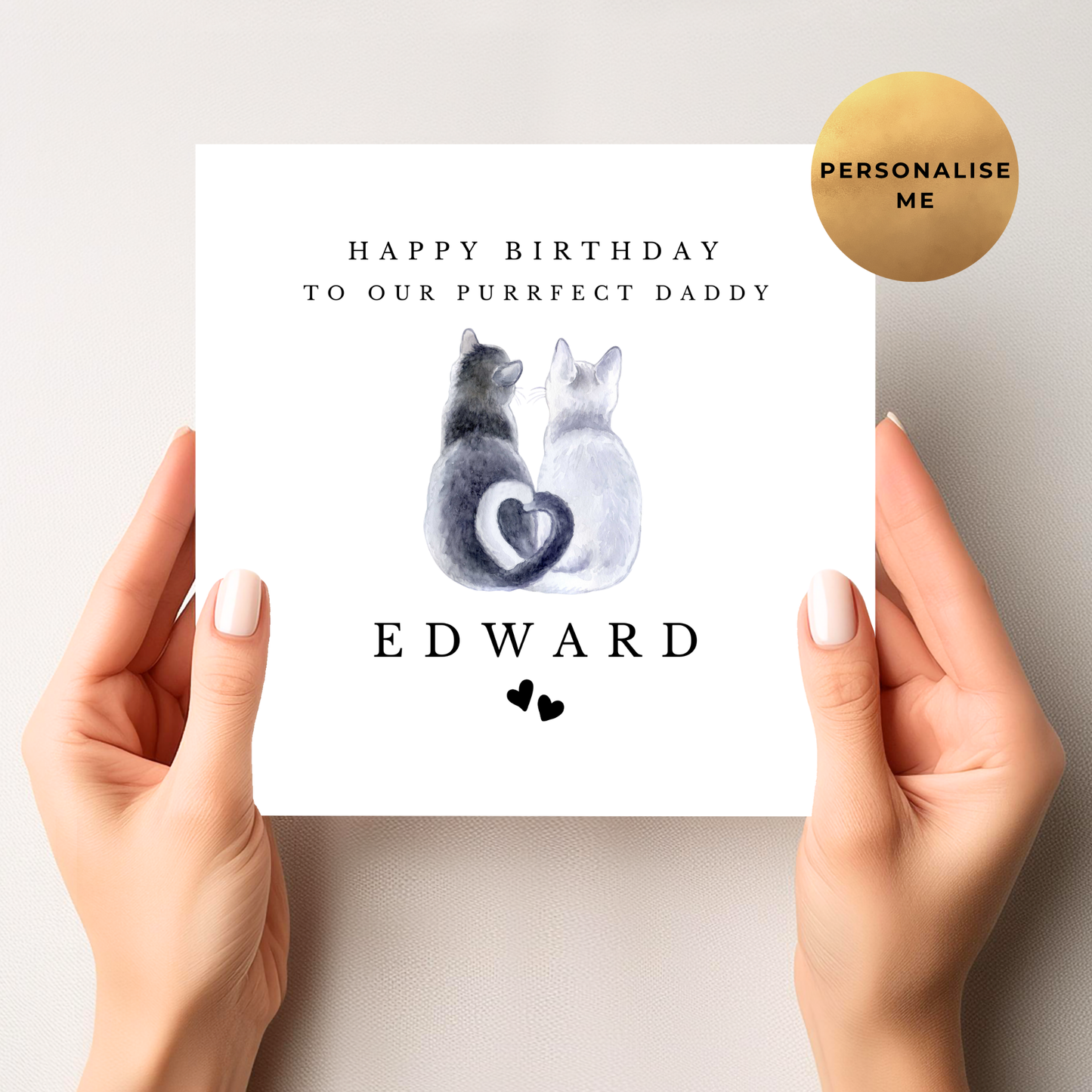 Birthday Card From The Cat To Dad