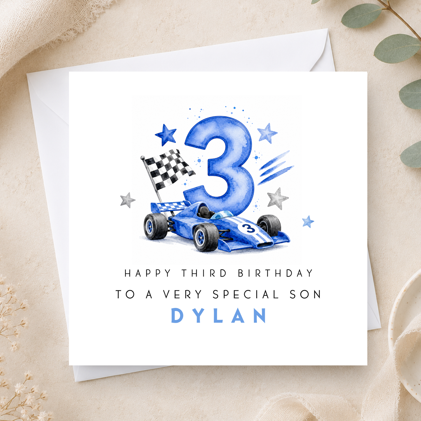 Car 3rd Birthday Card