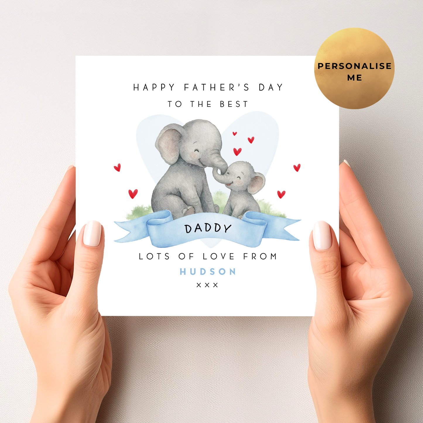 First Father's Day Elephant Card
