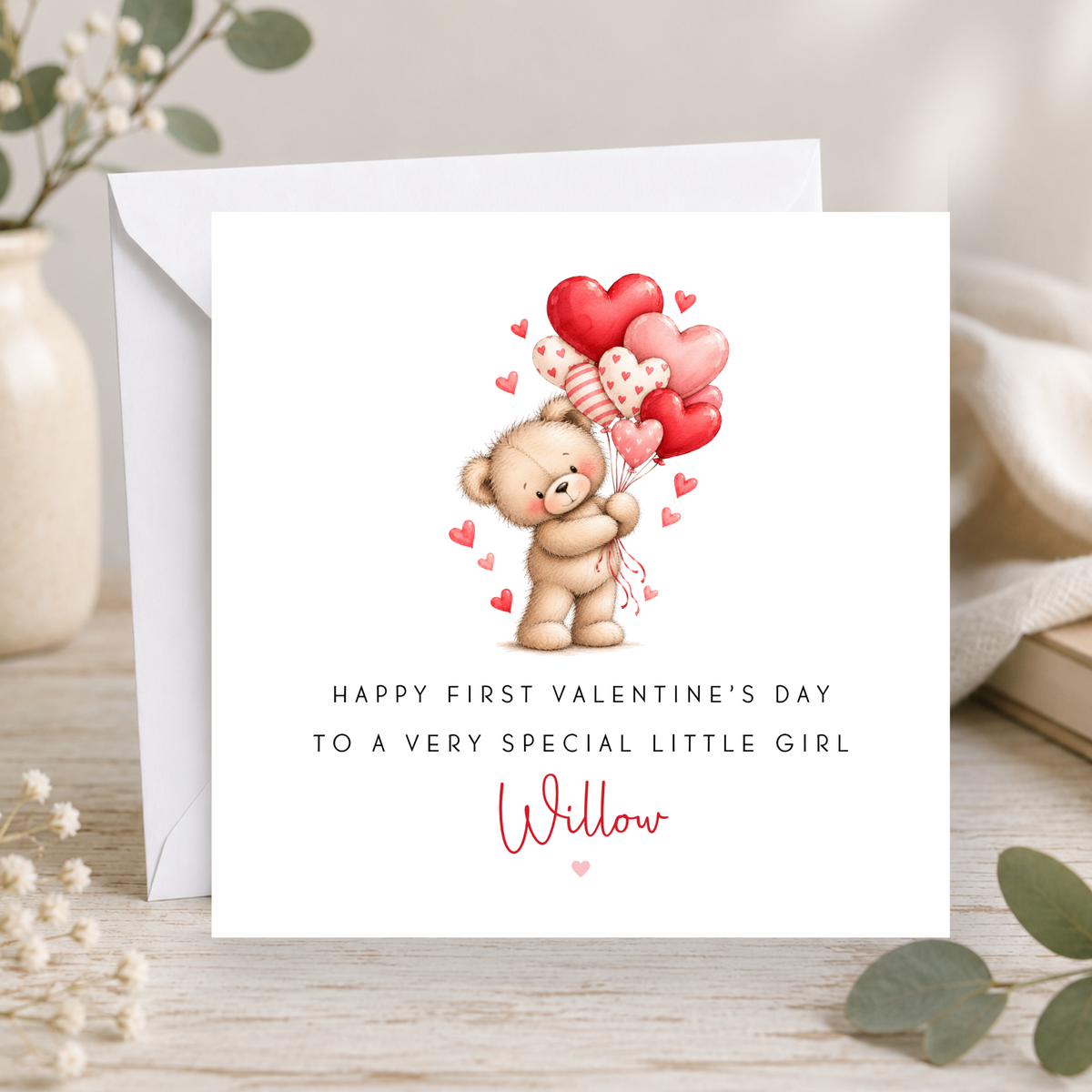 Teddy Bear 1st Valentine's Day Card