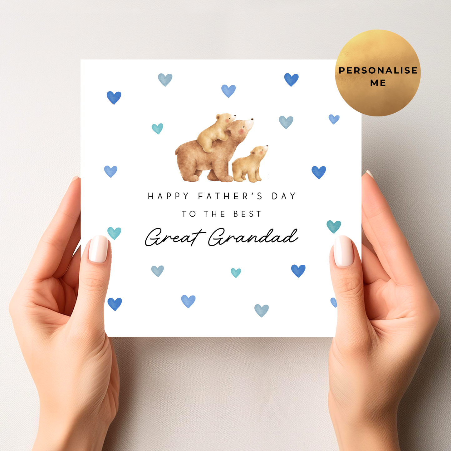 Daddy Bear Father's Day Card (Two Bears)