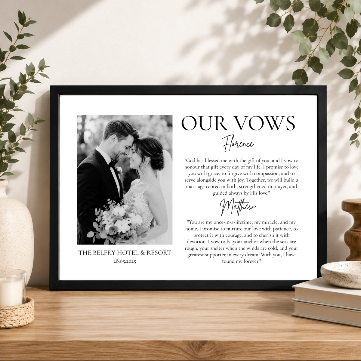 Wedding Vows Photo Print