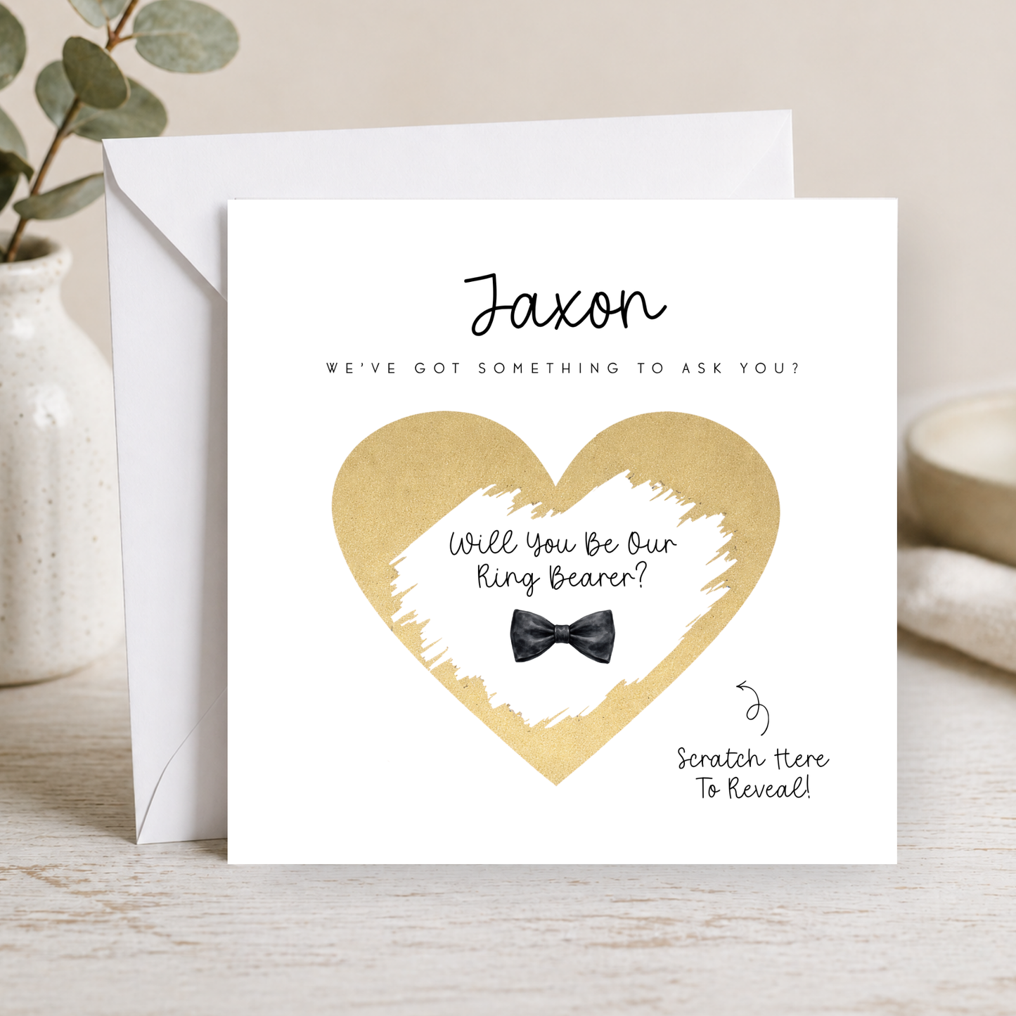 Will You Be Our Ring Bearer Scratch Card