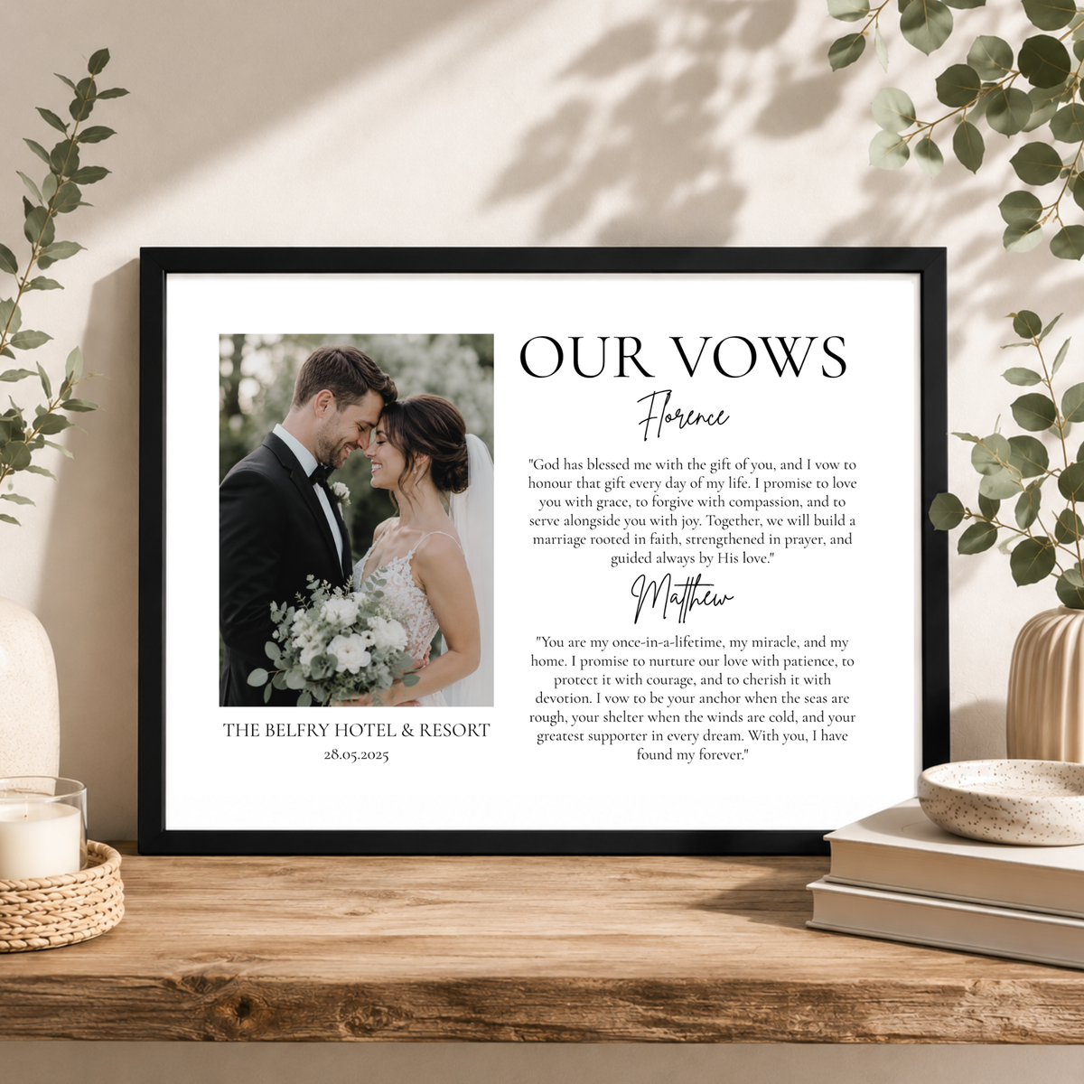 Wedding Vows Photo Print