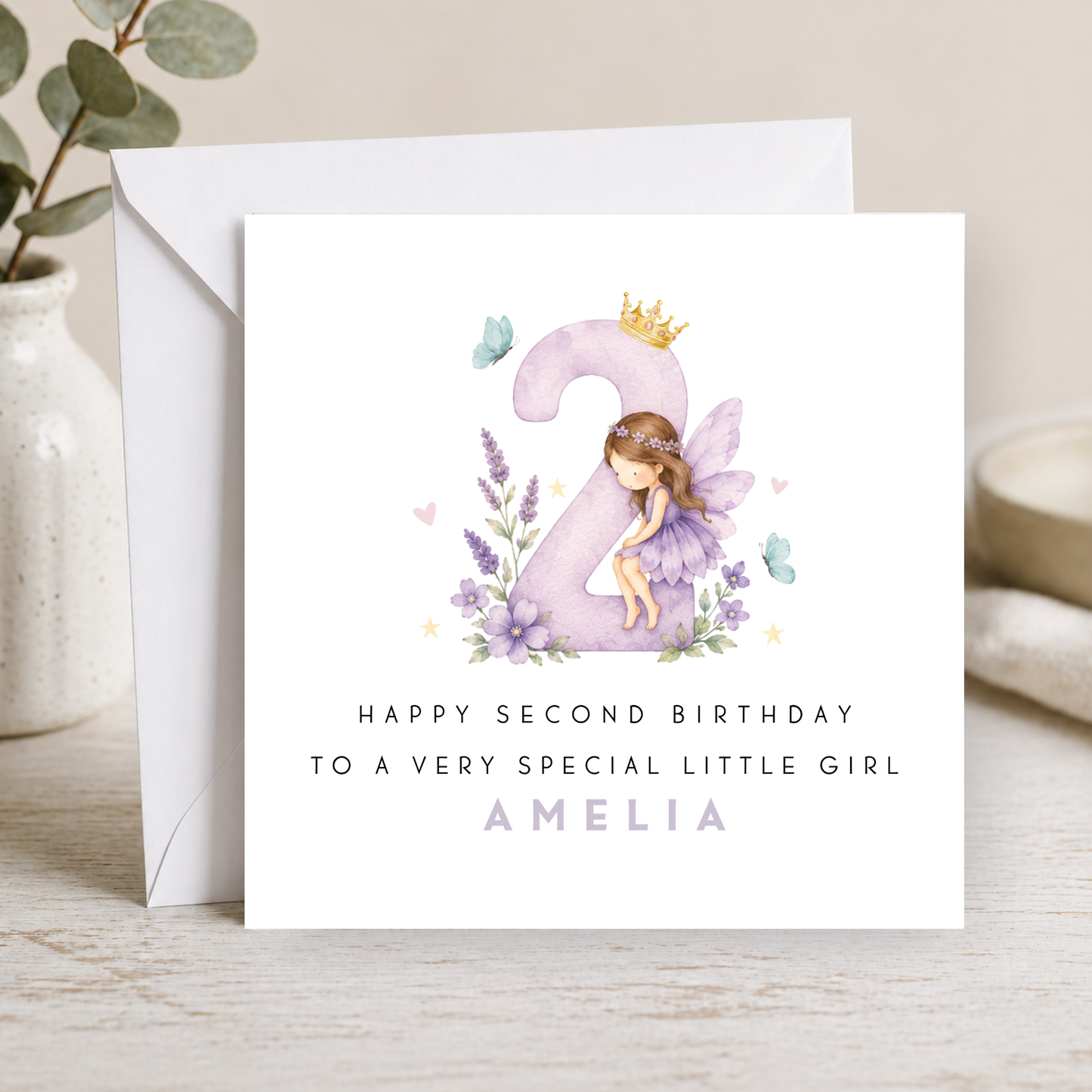 Fairy Second Birthday Card