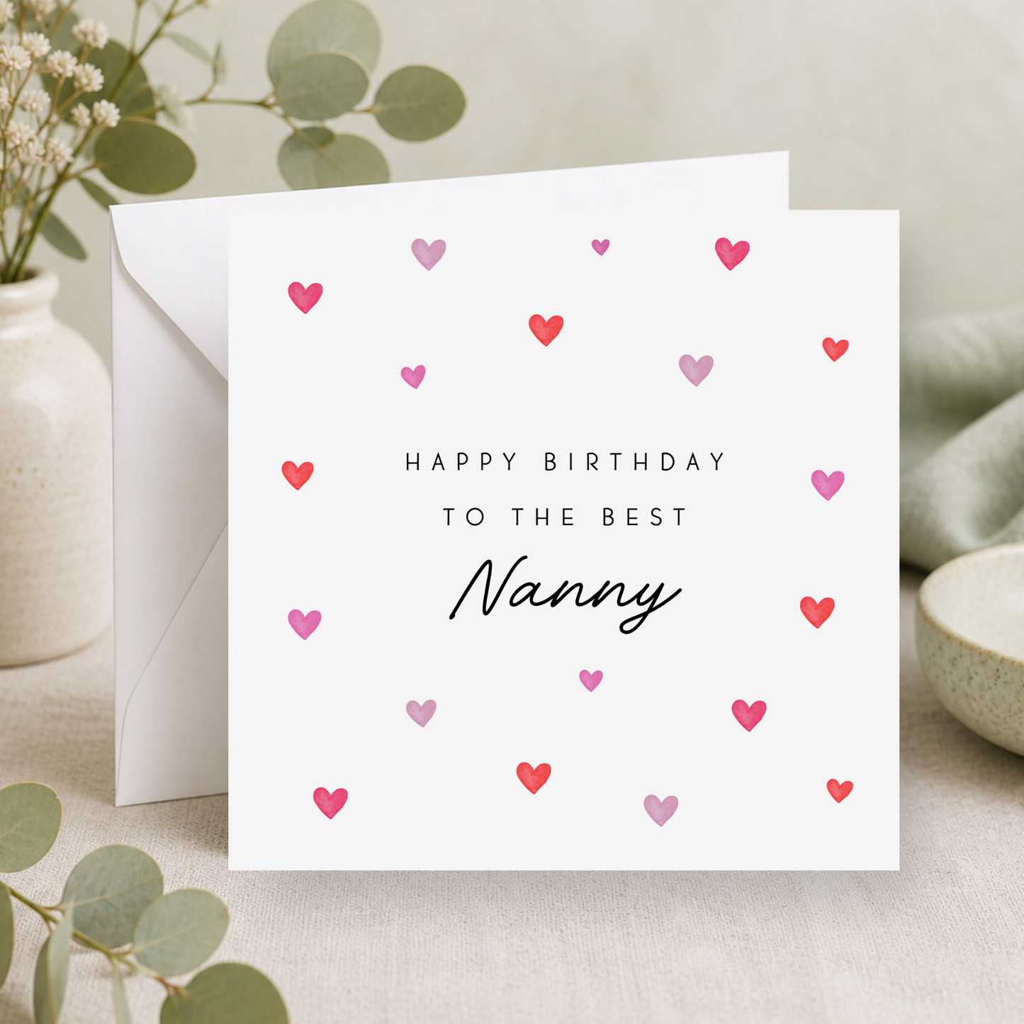 Love Heart Birthday Card For Grandparent