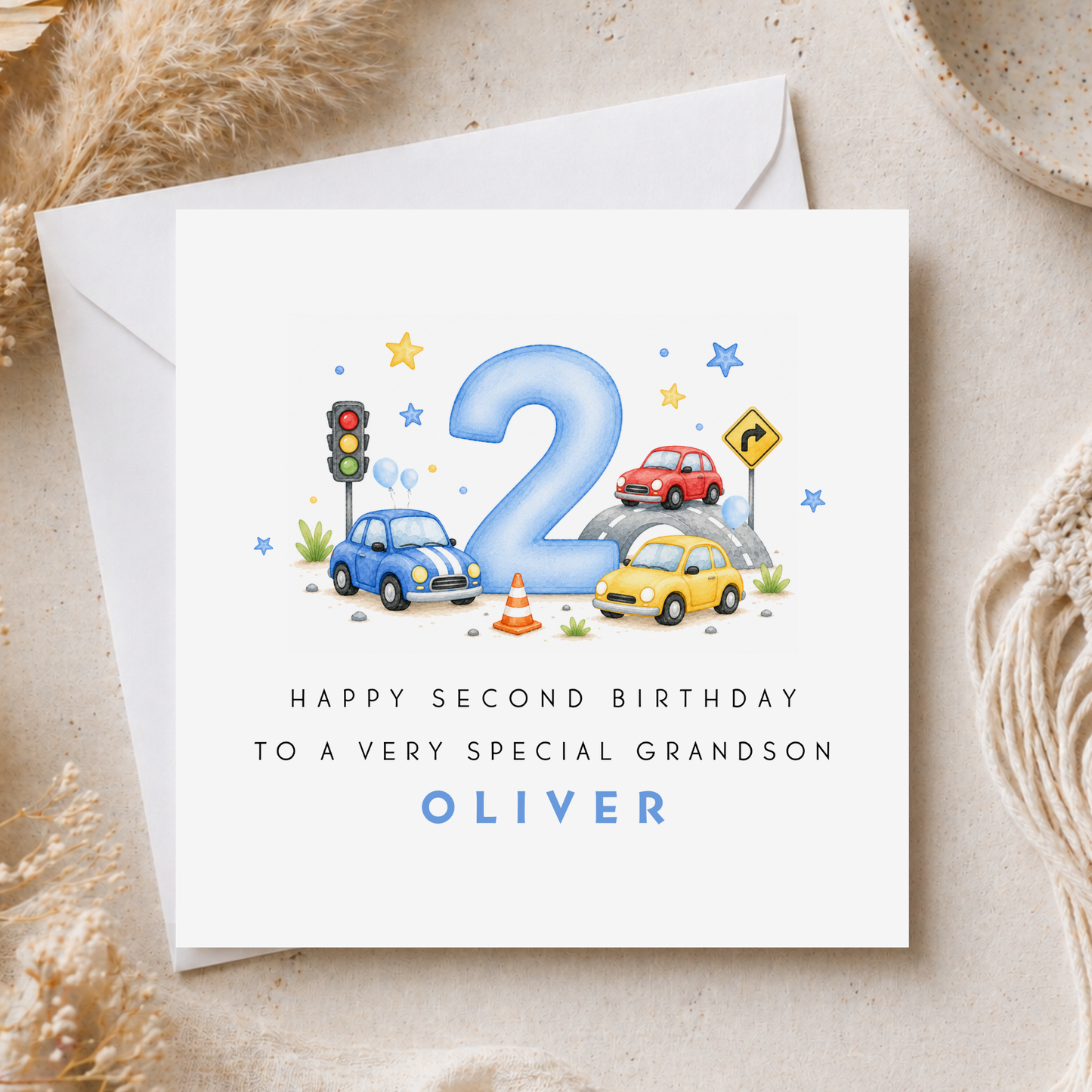 Car 2nd Birthday Card