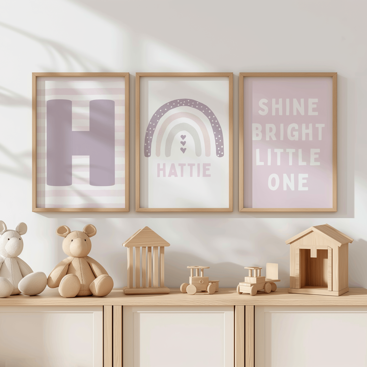 3x Shine Bright Nursery Prints