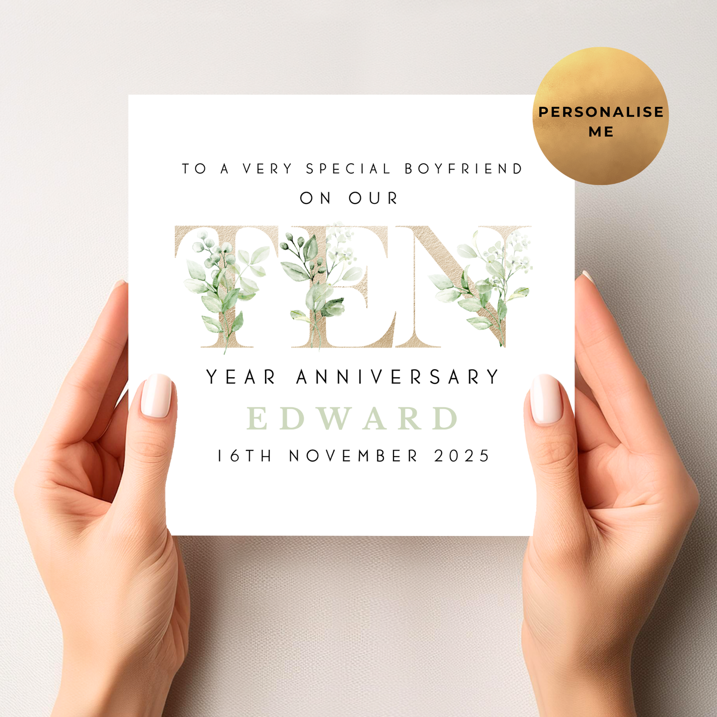 10 Year Anniversary Card For Wife