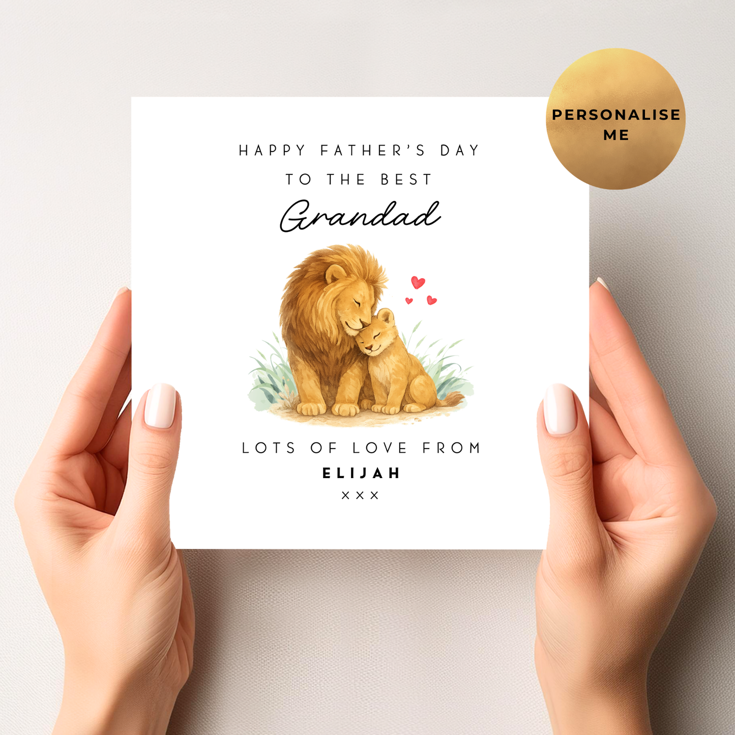 Lion Cub Father's Day Card