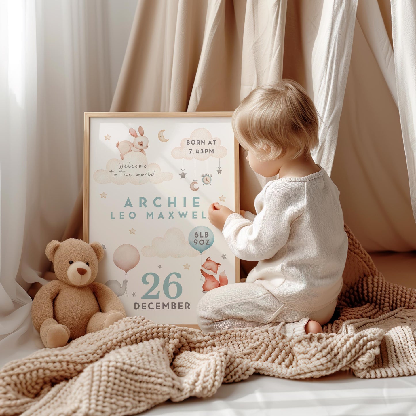 Baby Birth Details Print